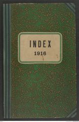 k.k. naturhistorisches Hofmuseum, Index Intendanzakten 1916, Seite 1